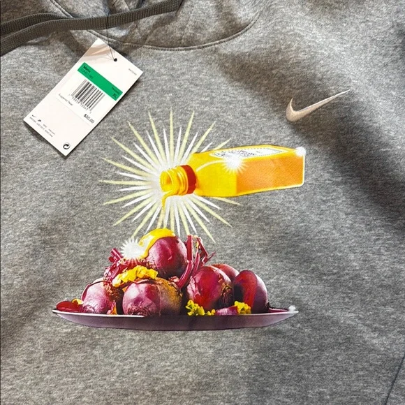 Grey Nike Hoodie - Mustard on the Beet - Picture 2 of 2